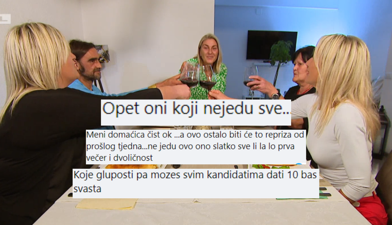 Gledatelji 'Večere' o ovotjednoj ekipi: Opet oni koji ne jedu sve, mogli ste ostati doma. Dvolični!