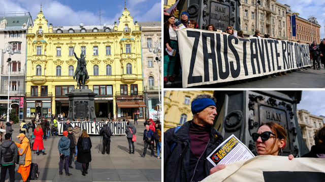 Antiratni prosvjed u Zagrebu: 'Dužni smo založiti se za mir'