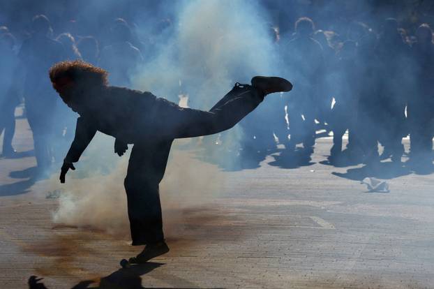 Students' protest in Brussels