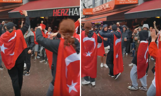 VIDEO Rivali postali prijatelji! Turci preplavili ulice Hamburga, Hrvati im čestitali na pobjedi