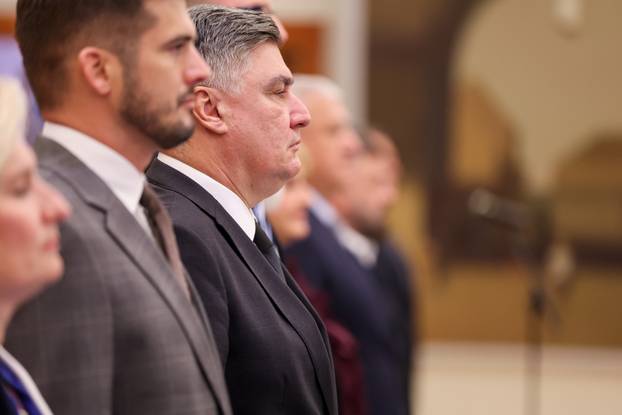 Zagreb: Predsjednik RH Zoran Milanović uručio odlikovanje Red kneza Trpimira s ogrlicom i Danicom Filipu Hrgoviću