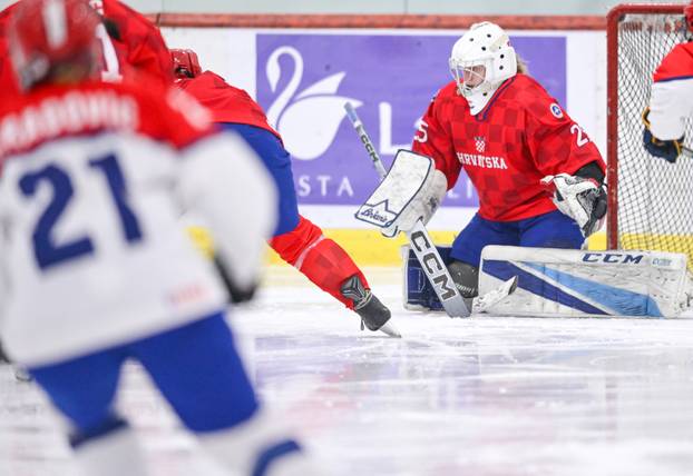 Zagreb:  Susret Hrvatske i Srbije na Svjetskom prvenstvu u hokeju za žene divizije III