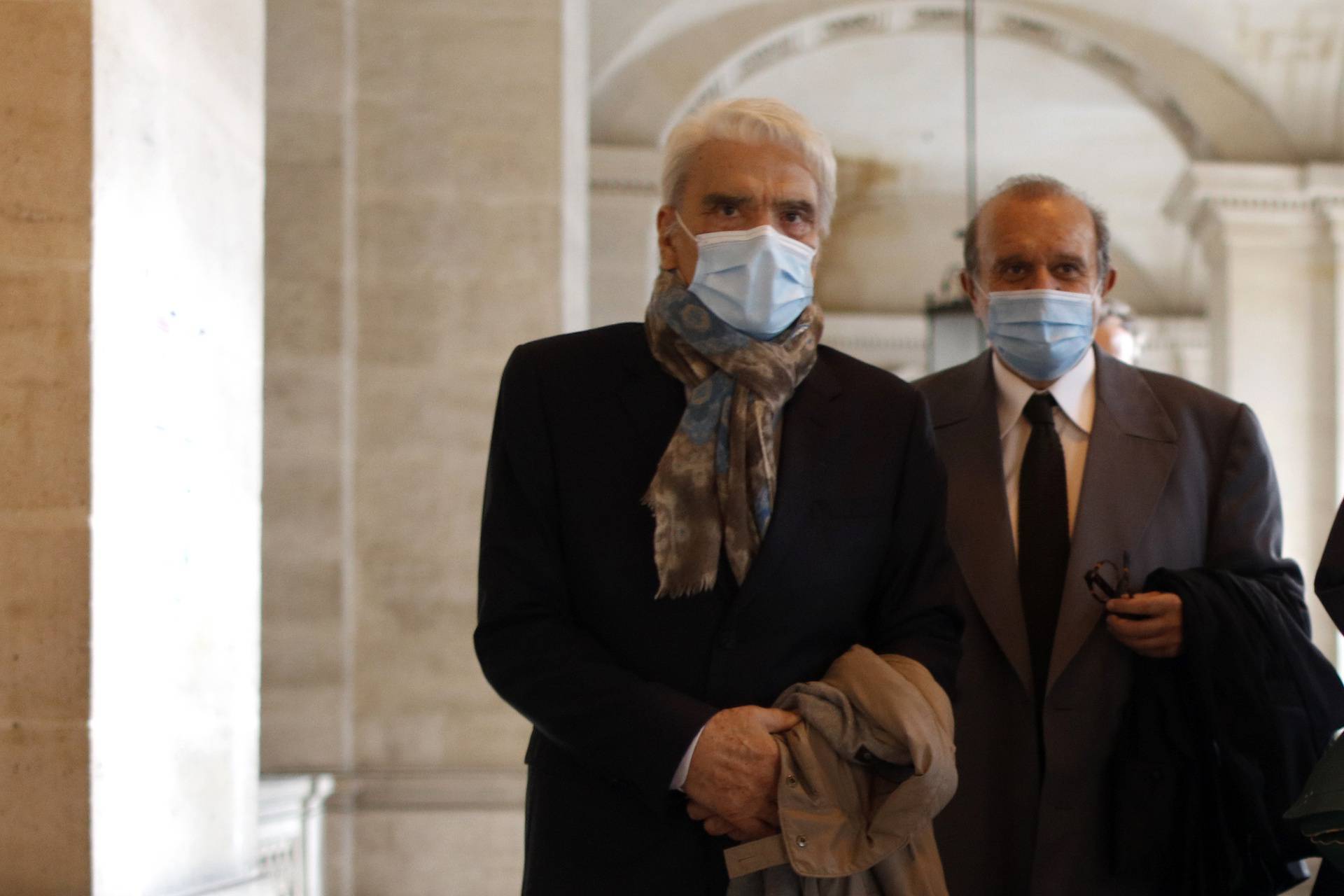 Bernard Tapie arrives at the Palais de Justice in Paris