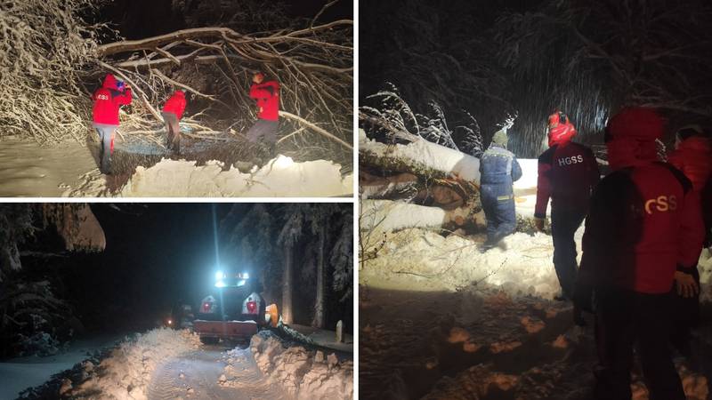 HGSS kod Plaškog spasio obitelj sa četvero djece: Zapeli su u snijegu te su ostali i bez goriva