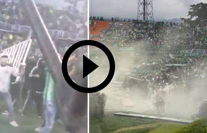 VIDEO Huligani upali na teren i napali policiju, nastao krš i lom