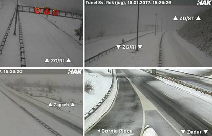 Orkanski vjetar zatvorio ceste: Snijeg u Zadru, Korčuli, Visu...