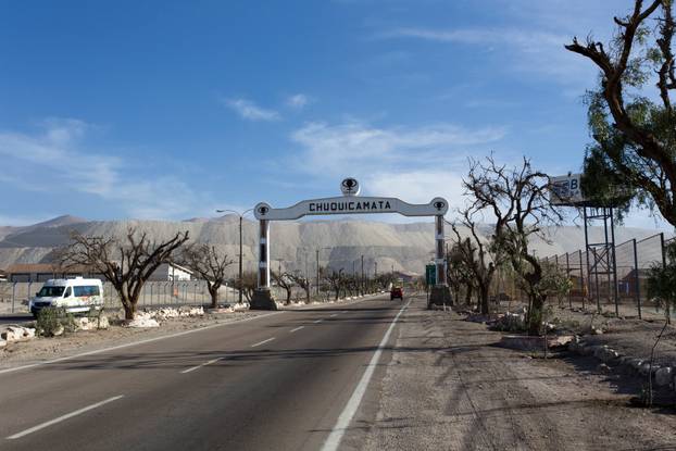 view of entrance of Chuquicamata mine