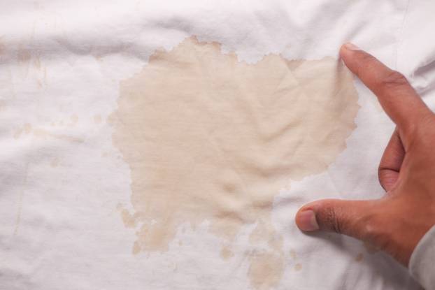 Spilled,Coffee,On,A,White,Shirt