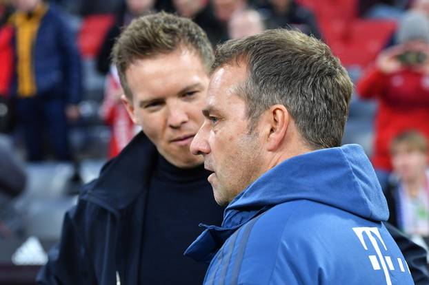 FC Bayern is apparently negotiating with Julian NAGELSMANN (coach L) about the aftermath of Hans Dieter Flick (Hansi, coach FC Bayern Munich).