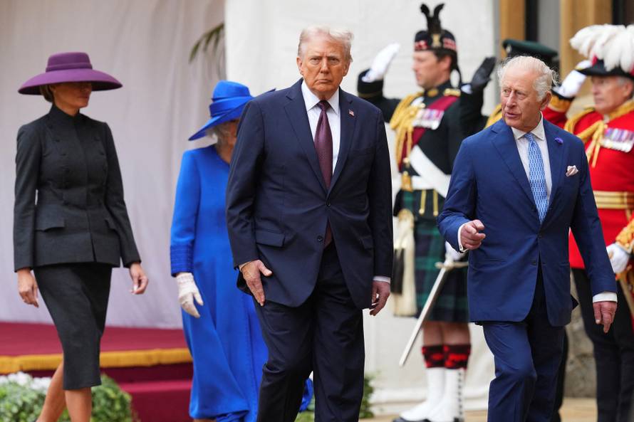 U.S. President Trump makes second state visit to Britain