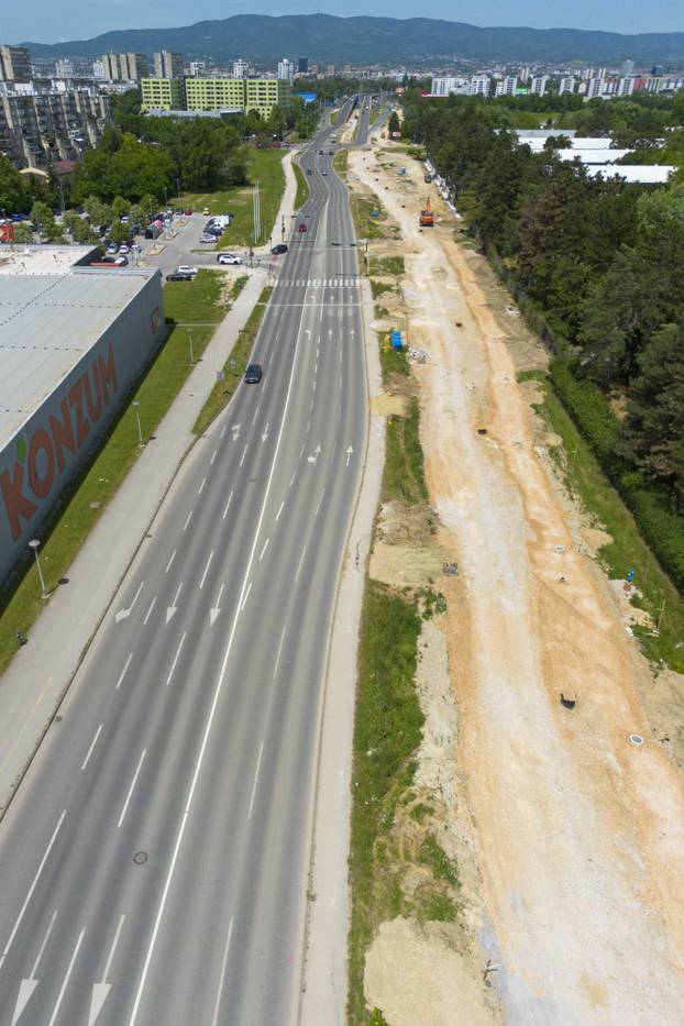 Zagreb: Radovi u Sarajevskoj snimljeni iz zraka