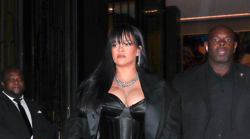 *EXCLUSIVE*  Rihanna puts on a sexy display as she steps out to meet ASAP Rocky at his event in NYC!