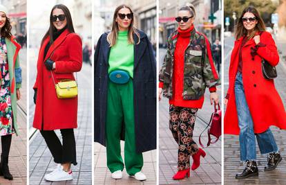Pravo zimsko modno šarenilo: Crvena i zelena vole se javno