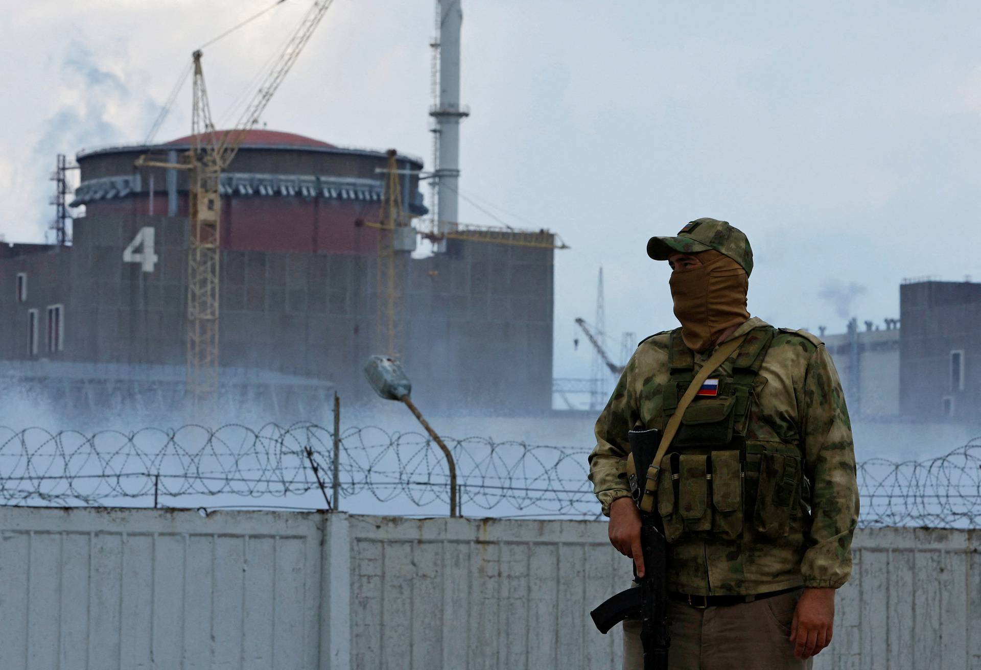 FILE PHOTO: Zaporizhzhia Nuclear Power Plant near Enerhodar