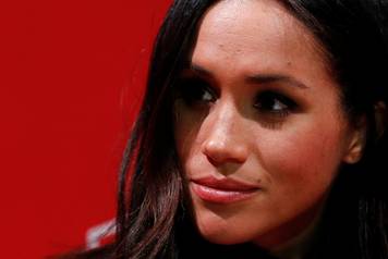 Meghan Markle visits the Terrence Higgins Trust World AIDS Day charity fair at Nottingham Contemporary with her fiancee Britain's Prince Harry, in Nottingham