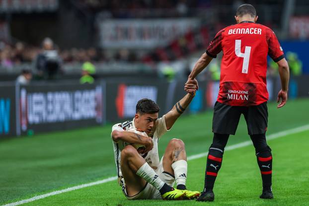 Football Europa League match - AC Milan vs AS Roma