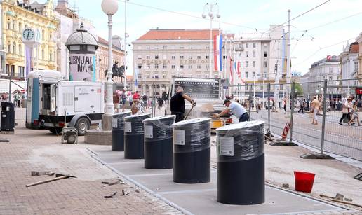 FOTO Postavili su podzemne spremnike na Trg bana Jela&ccaron;i&cacute;a: Neki brane potez, drugi se bune