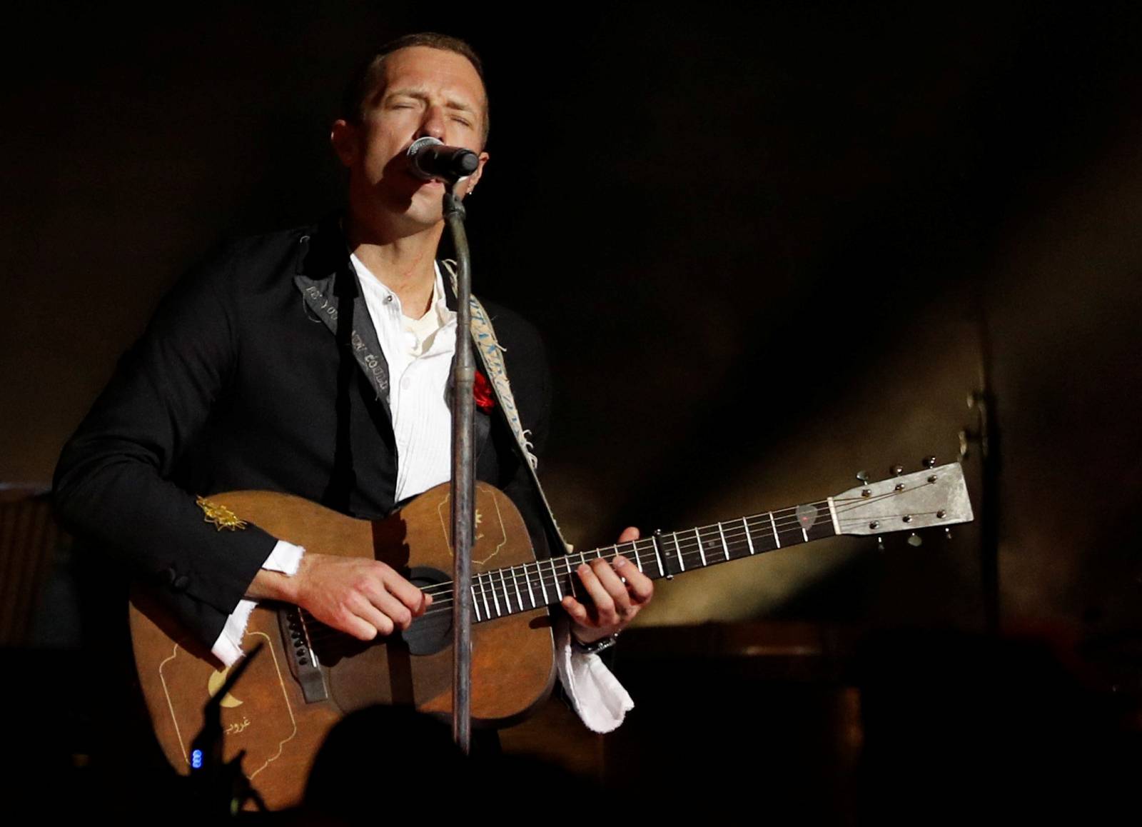 Coldplay performs at the Natural History Museum in London